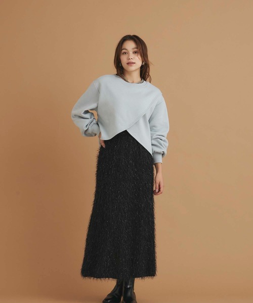 ラメフェザーヤーンニットスカート（スカート）｜Edit Sheen