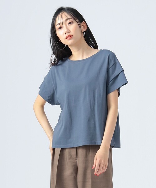 BEAMS HEART（ビームスハート）の「後ろ異素材 ギャザー プルオーバー（Tシャツ/カットソー・レディース・ミント/オフホワイト/ブラック/ブルー系その他・FREE）」の20枚目の写真