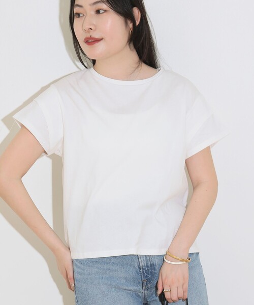 後ろ異素材 ギャザー プルオーバー（Tシャツ/カットソー