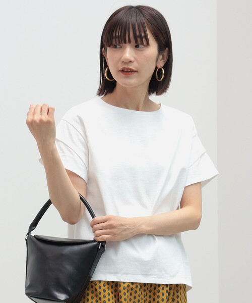 BEAMS HEART（ビームスハート）の「後ろ異素材 ギャザー プルオーバー（Tシャツ/カットソー・レディース・ミント/オフホワイト/ブラック/ブルー系その他・FREE）」の13枚目の写真