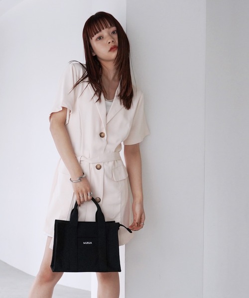 MURUA（ムルーア）の「MURUA(ムルーア)2WAYキャンバストートバッグ ショルダーバッグ MR-B1241（トートバッグ・レディース・ブラック/アイボリー・FREE）」の17枚目の写真