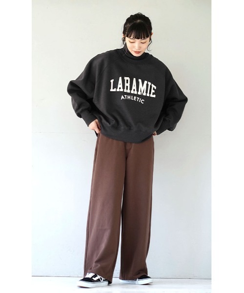 e-zakkamania stores(イーザッカマニアストアーズ)の「ベーシック ワイドパンツ(その他パンツ・レディース・杢グレー/ブラウン/ブラック/カーキ・L/M)」の8枚目の写真