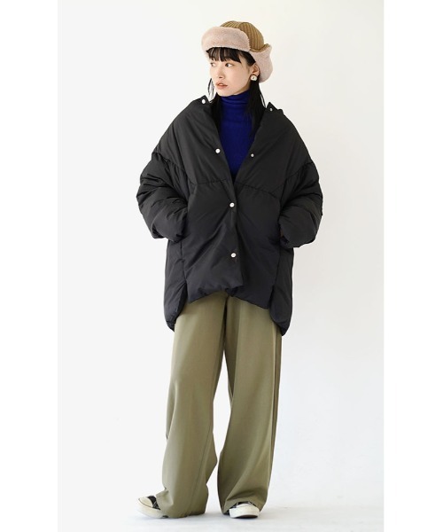 e-zakkamania stores(イーザッカマニアストアーズ)の「ベーシック ワイドパンツ(その他パンツ・レディース・杢グレー/ブラウン/ブラック/カーキ・L/M)」の12枚目の写真