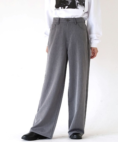 e-zakkamania stores(イーザッカマニアストアーズ)の「ベーシック ワイドパンツ(その他パンツ・レディース・杢グレー/ブラウン/ブラック/カーキ・L/M)」の13枚目の写真