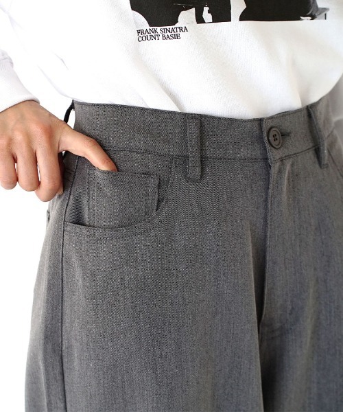 e-zakkamania stores(イーザッカマニアストアーズ)の「ベーシック ワイドパンツ(その他パンツ・レディース・杢グレー/ブラウン/ブラック/カーキ・L/M)」の15枚目の写真