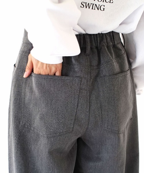 e-zakkamania stores(イーザッカマニアストアーズ)の「ベーシック ワイドパンツ(その他パンツ・レディース・杢グレー/ブラウン/ブラック/カーキ・L/M)」の16枚目の写真