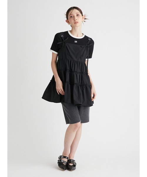 FURFUR（ファーファー）の「【限定カラー】ロゴ刺繍リンガーネックTシャツ（Tシャツ/カットソー・レディース・ピンク/サックスブルー/ホワイト/ブラック・FREE）」の18枚目の写真