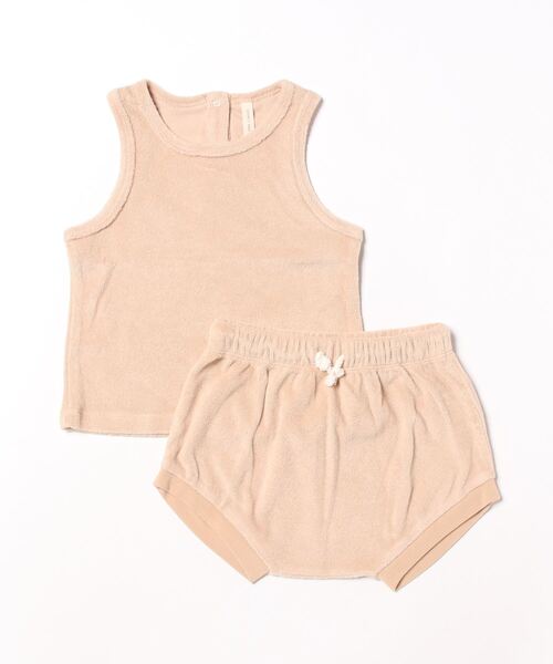 【セール】/Quincy Mae/TERRY TANK + SHORT SET | BLUSH（その他ベビー用品）｜Quincy Mae（クインシーメイ）