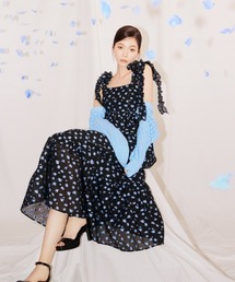 SNIDEL | 肩リボンジャガードキャミワンピース(ワンピース)