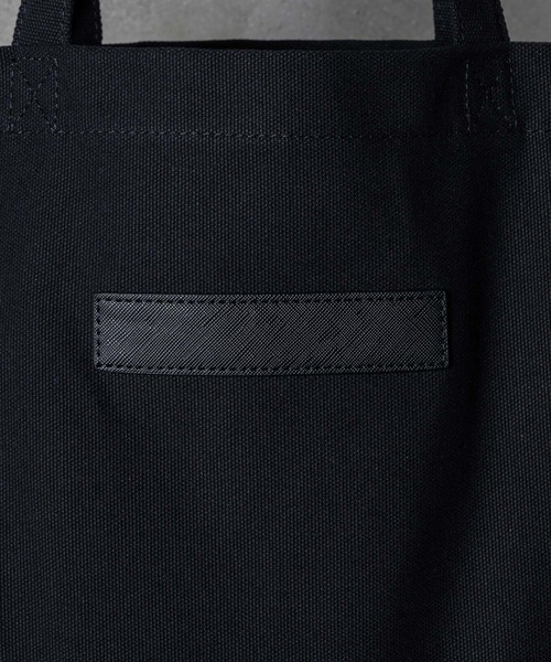 INTER FACTORY（インターファクトリー）の「しの - Canvas Tote Bag / キャンバストートバッグ　made in INTER FACTORY（トートバッグ・メンズ・ブラック/アイボリー・FREE）」の9枚目の写真