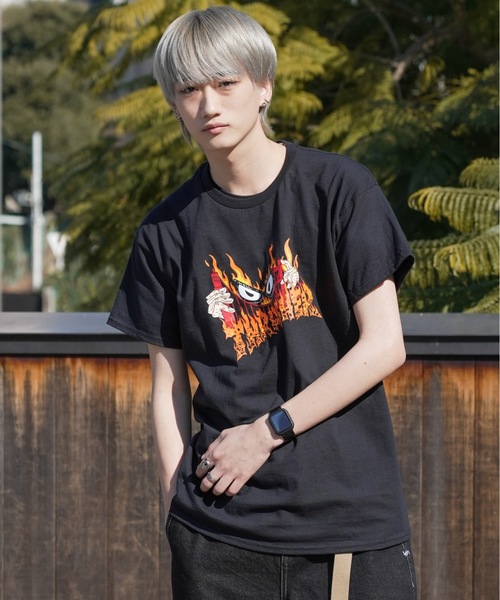 ナップサックy2kストリートコーデアメカジスラッシャー似 SUCKA FREE by NECKFACE S/S T-SHIRTS/スラッシャー半袖Tシャツ