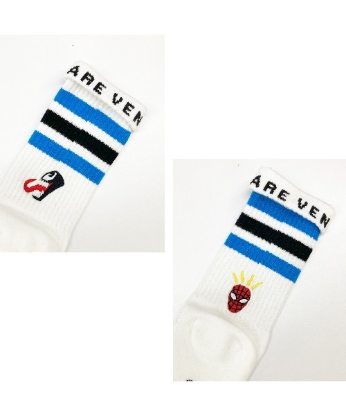 MARVEL(マーベル)の「【 MARVEL 】 ワンポイント刺繍ソックス 23 B(ソックス/靴下・メンズ・ネイビー/ホワイト系その他/ブラック系その他2/ホワイト系その他2/ブラック系その他・23-25cm/25-27CM)」の9枚目の写真