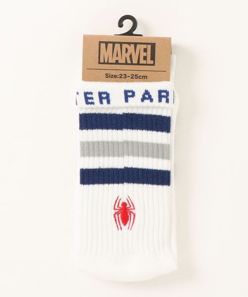 MARVEL(マーベル)の「【 MARVEL 】 ワンポイント刺繍ソックス 23 B(ソックス/靴下・メンズ・ネイビー/ホワイト系その他/ブラック系その他2/ホワイト系その他2/ブラック系その他・23-25cm/25-27CM)」の7枚目の写真
