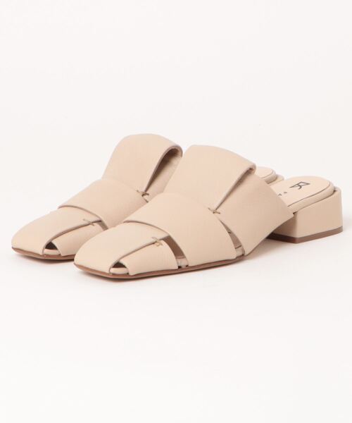 FABIO RUSCONI（ファビオルスコーニ）の「【FABIO RUSCONI】スクエアトウグルカミュールサンダル(F42301)（サンダル・レディース・ベージュ/ブラック/ホワイト・38/37/36/35/39）」の4枚目の写真