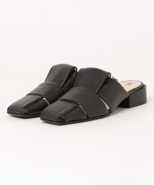 FABIO RUSCONI（ファビオルスコーニ）の「【FABIO RUSCONI】スクエアトウグルカミュールサンダル(F42301)（サンダル・レディース・ベージュ/ブラック/ホワイト・38/37/36/35/39）」の5枚目の写真