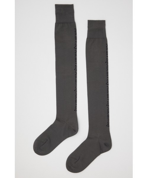 SLY（スライ）の「MICHIXSLY JQ HIGH SOCKS ミチスライ ジャガード ハイソックス（ソックス/靴下・レディース・杢グレー/ホワイト・FREE）」の14枚目の写真