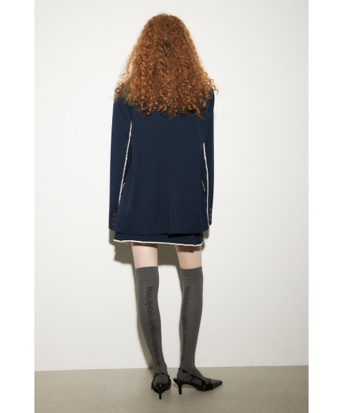 SLY（スライ）の「MICHIXSLY JQ HIGH SOCKS ミチスライ ジャガード ハイソックス（ソックス/靴下・レディース・杢グレー/ホワイト・FREE）」の20枚目の写真