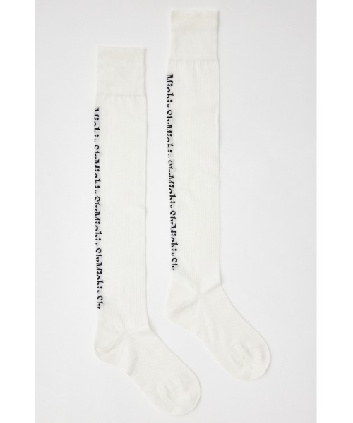 SLY（スライ）の「MICHIXSLY JQ HIGH SOCKS ミチスライ ジャガード ハイソックス（ソックス/靴下・レディース・杢グレー/ホワイト・FREE）」の4枚目の写真