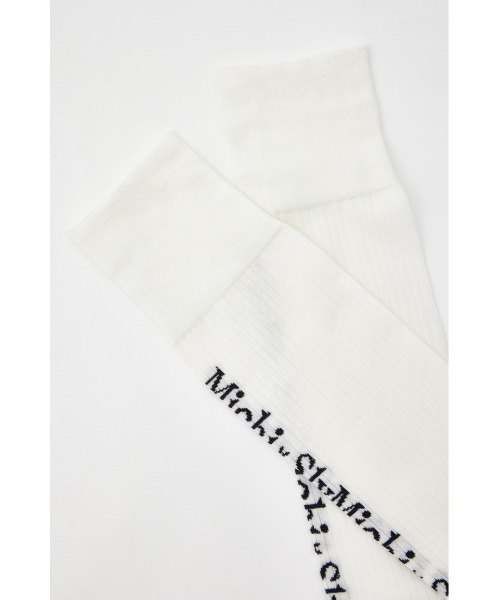 SLY（スライ）の「MICHIXSLY JQ HIGH SOCKS ミチスライ ジャガード ハイソックス（ソックス/靴下・レディース・杢グレー/ホワイト・FREE）」の7枚目の写真