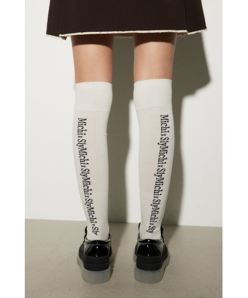 SLY（スライ）の「MICHIXSLY JQ HIGH SOCKS ミチスライ ジャガード ハイソックス（ソックス/靴下・レディース・杢グレー/ホワイト・FREE）」の12枚目の写真