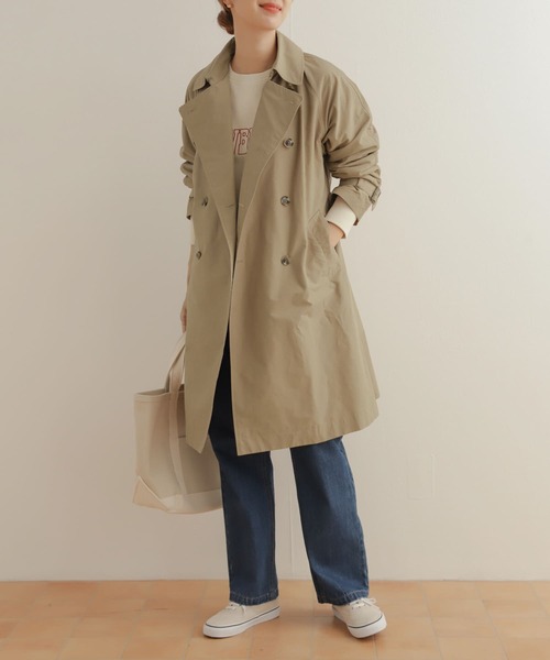 URBAN RESEARCH DOORS（アーバンリサーチドアーズ）の「トレンチコート（トレンチコート・レディース・ベージュ/ネイビー・SMALL/MEDIUM）」の14枚目の写真