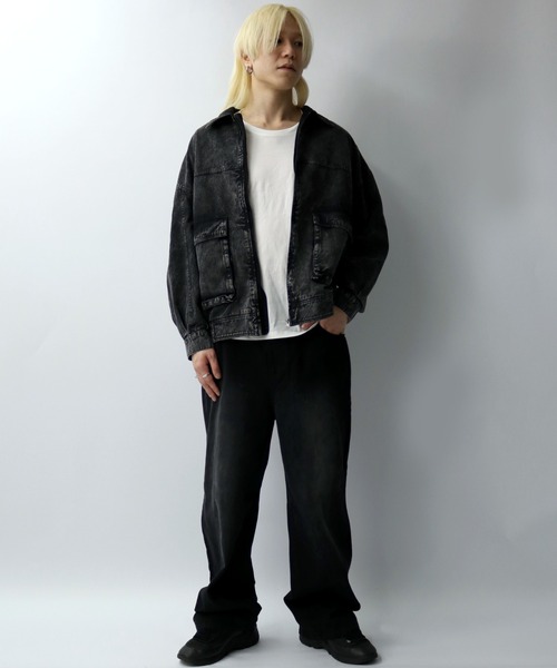 セール】硫化染め A-2 デニムジャケット/ピグメント ツイル ミリタリー