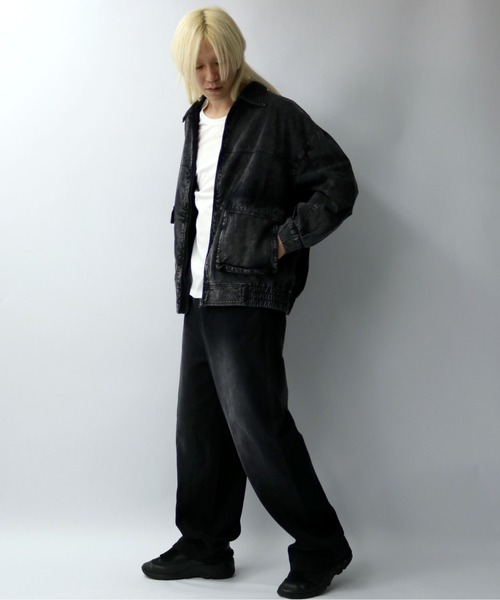 セール】硫化染め A-2 デニムジャケット/ピグメント ツイル ミリタリー