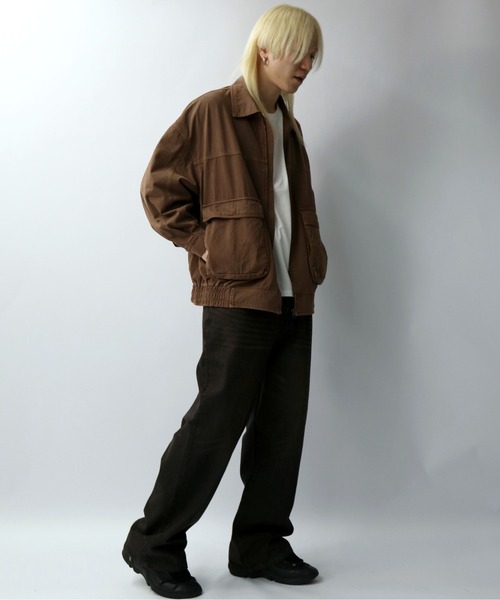 セール】硫化染め A-2 デニムジャケット/ピグメント ツイル ミリタリー