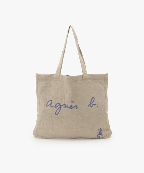 agnes b.(アニエスベー)の「【ユニセックス】AK84 CABAS バスケット(トートバッグ・レディース・ホワイト系その他・FREE)」の1枚目の写真