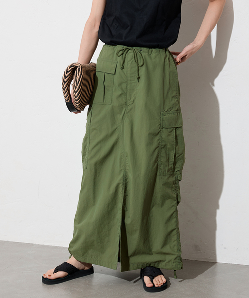 ARMY TWILL（アーミーツイル）の「別注【ARMY TWILL/アーミーツイル】カーゴスリットスカート（スカート・レディース・ブラック/カーキ・FREE）」の21枚目の写真