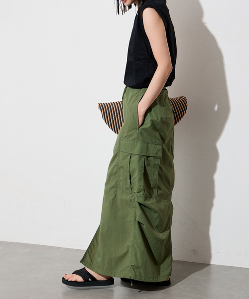 ARMY TWILL（アーミーツイル）の「別注【ARMY TWILL/アーミーツイル】カーゴスリットスカート（スカート・レディース・ブラック/カーキ・FREE）」の12枚目の写真
