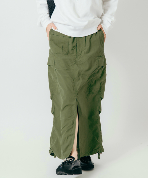 ARMY TWILL（アーミーツイル）の「別注【ARMY TWILL/アーミーツイル】カーゴスリットスカート（スカート・レディース・ブラック/カーキ・FREE）」の15枚目の写真