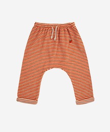 キッズのパンツ（オレンジ/橙色系・ボーダー柄）ファッション