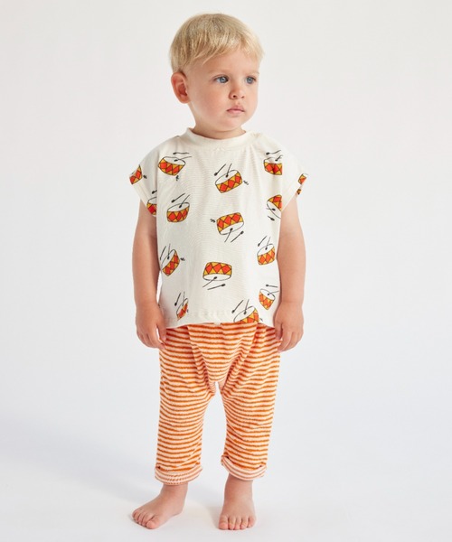 BOBO CHOSES（ボボショーズ）の「Baby Orange Stripes terry harem pants（その他パンツ・キッズ・オレンジ・9MONTH/6MONTH/18MONTH/12MONTH/24MONTH）」の4枚目の写真