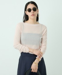 KAOS 売れ筋商品|||カオス Tシャツ トップス レディース Tops Brown ZESICA Women's Short Sleeve Square Neck Color Block T Shirt
