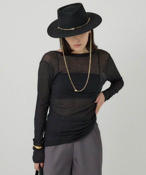 Chaos（カオス）の「Chaos(カオス)/◇金子綾さんYouTube紹介◇　パティロングスリーブTシャツ（Tシャツ/カットソー・レディース・ミント/ライトピンク/ホワイト/ブラック/ネイビー/ライトブルー/ピンク系その他/ライトグレー系・FREE）」の21枚目の写真