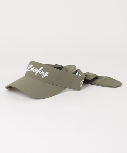 BRIEFING(ブリーフィング)の「【ブリーフィングゴルフ】WOMENS RIBBON VISOR(サンバイザー・レディース・ネイビー/ベージュ/オリーブ/ブラック・FREE)」の1枚目の写真