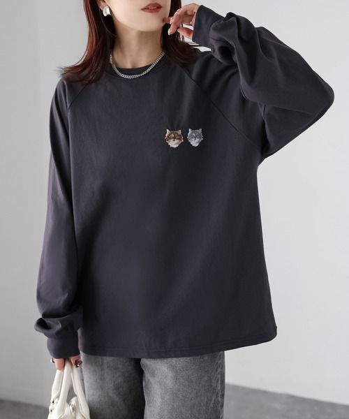 猫背のネイビーセゾン ラグラン Tシャツ 猫背のネイビーセゾン ラグラン Tシャツ 入手困難 - メルカリ