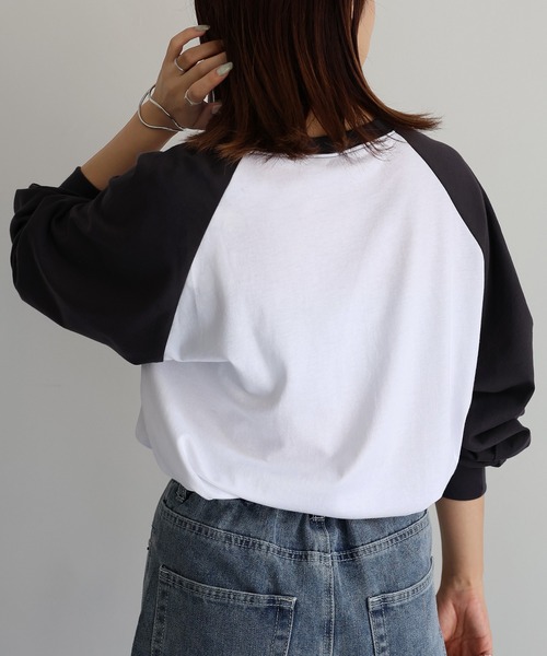セール】ネコ刺繍ラグランロンT（Tシャツ/カットソー）｜Riberry