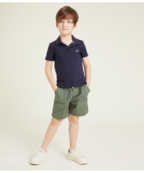 PETIT BATEAU(プチバトー)の「半袖ポロシャツ(ポロシャツ・キッズ・ブルー/ネイビー/イエロー/グリーン/ホワイト・10YEAR/12YEAR/8YEAR/6YEAR)」の4枚目の写真