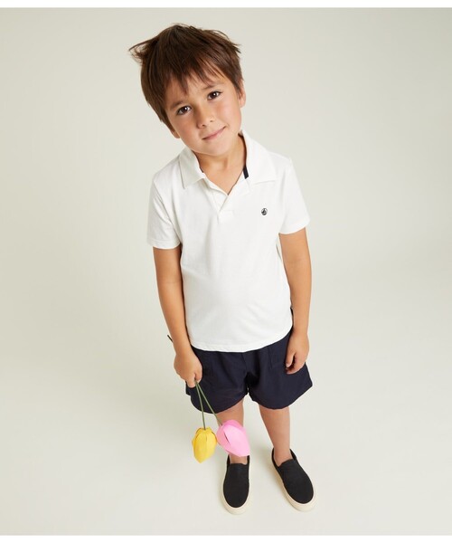 PETIT BATEAU(プチバトー)の「半袖ポロシャツ(ポロシャツ・キッズ・ブルー/ネイビー/イエロー/グリーン/ホワイト・10YEAR/12YEAR/8YEAR/6YEAR)」の7枚目の写真
