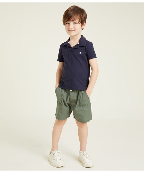 PETIT BATEAU(プチバトー)の「半袖ポロシャツ(ポロシャツ・キッズ・ブルー/ネイビー/イエロー/グリーン/ホワイト・10YEAR/12YEAR/8YEAR/6YEAR)」の12枚目の写真