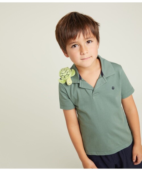 PETIT BATEAU(プチバトー)の「半袖ポロシャツ(ポロシャツ・キッズ・ブルー/ネイビー/イエロー/グリーン/ホワイト・10YEAR/12YEAR/8YEAR/6YEAR)」の17枚目の写真