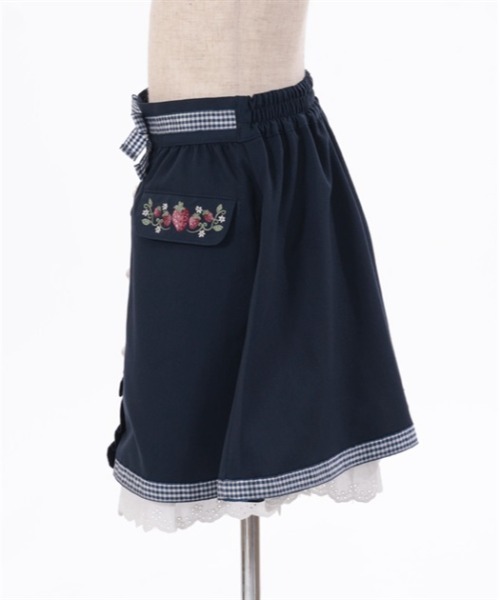 axes femme（アクシーズファム）の「いちご刺繍ミニスカート