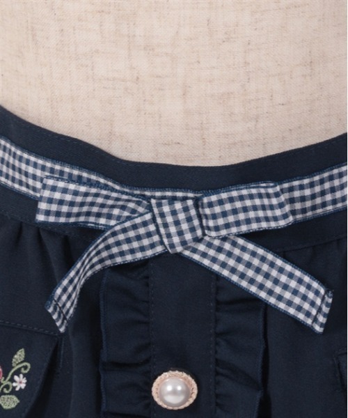 【新品タグ付き】ファミリア　スカート　ネイビー　150cm アジャスター付き 新品タグ付き】ファミリア スカート ネイビー 150cm