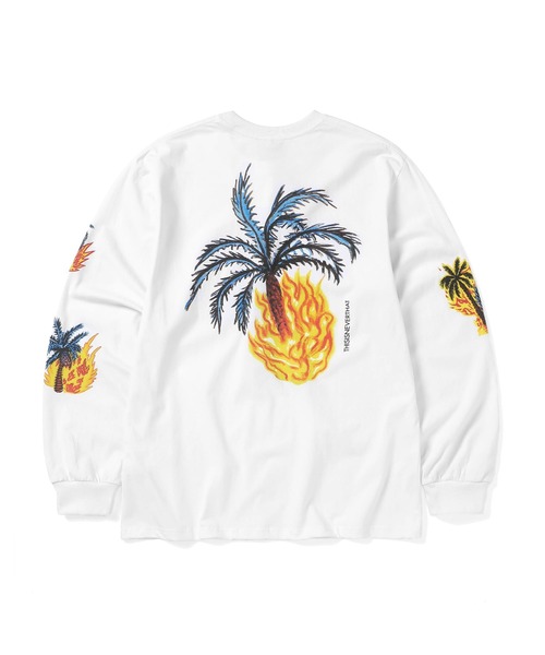 さらに100円引き◆thisisneverthat◆Burning Palm Tree L/S Tee セール】Burning Palm Tree L/S Tee（Tシャツ/カットソー