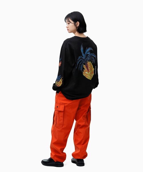 さらに100円引き◆thisisneverthat◆Burning Palm Tree L/S Tee セール】Burning Palm Tree L/S Tee（Tシャツ/カットソー