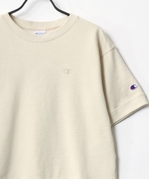 Champion/チャンピオン コットンUSA 裏毛 ロゴワッペン ワンポイント刺繍 半袖スウェット/無地トレーナー/レディース