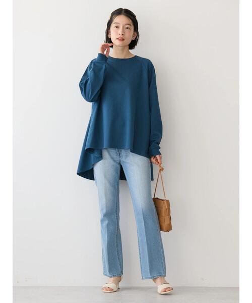 AMERICAN HOLIC(アメリカンホリック)の「バックフレアミニ裏毛チュニック(チュニック・レディース・オフホワイト/その他7/ブルーグリーン・L/M)」の21枚目の写真