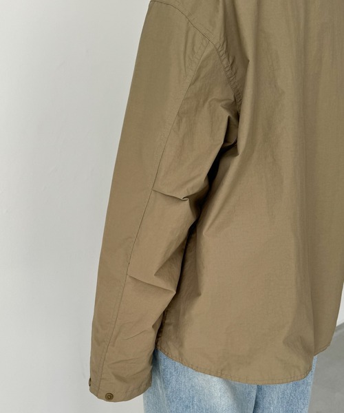 CANAL JEAN(キャナルジーン)の「choice_cnl フィッシングジャケット(ノーカラージャケット・レディース・ベージュ・ONE SIZE)」の12枚目の写真